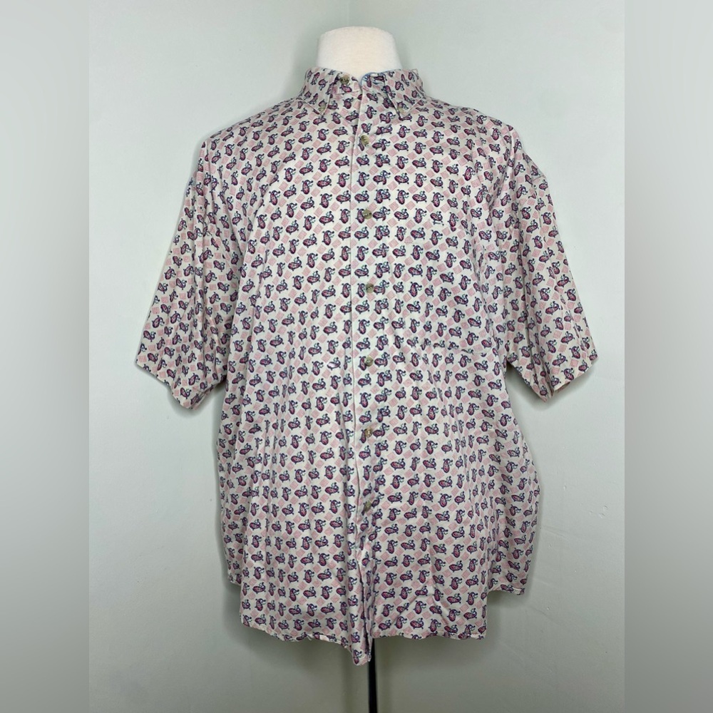 Vintage American Weekend Short Sleeve Button Up Paisley Shirt Men’s Size XL
